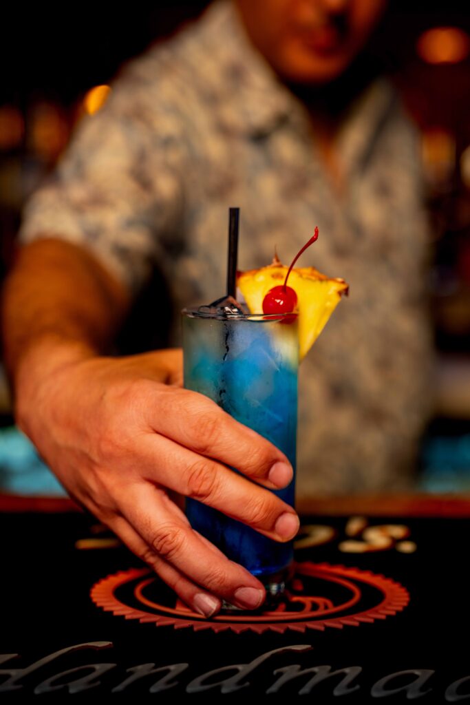 Tropical drink at mexican restaurant in Houston